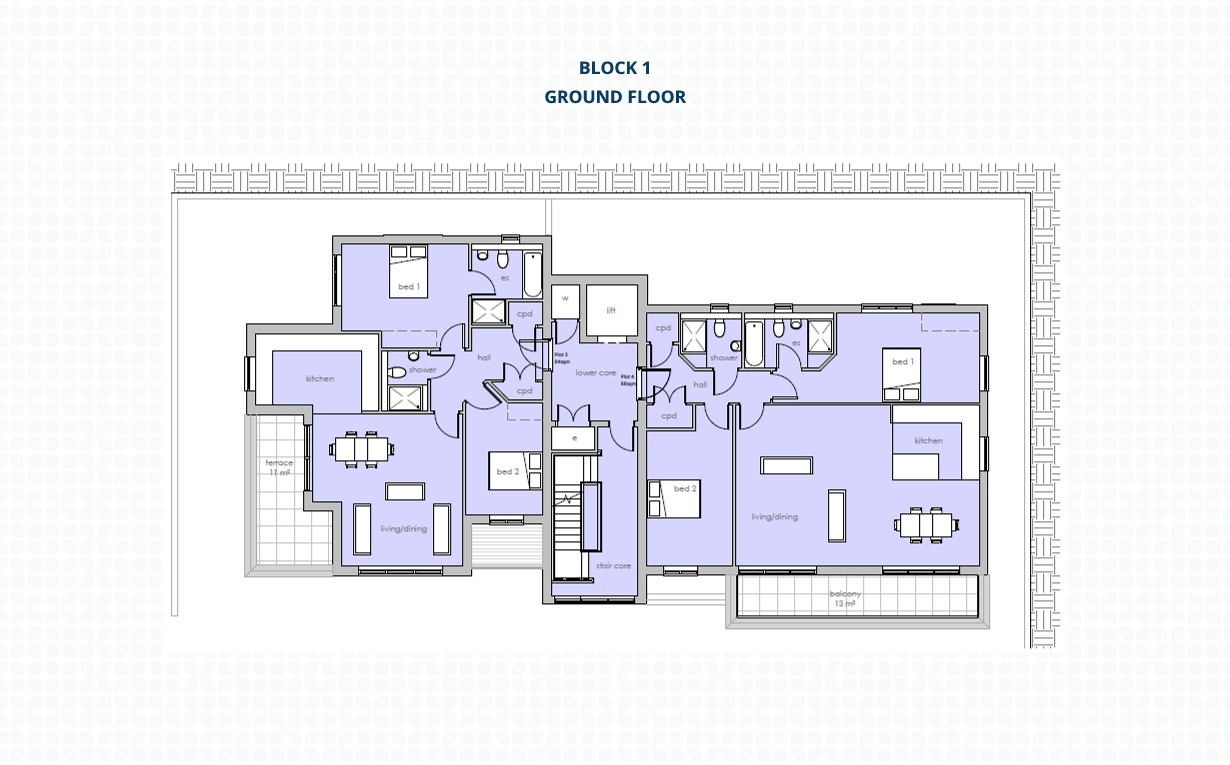 The Gardens Caterham Floorplans Block 1 Ground Floor Plan